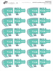 CROCODIL autocolante pentru încălțăminte 67x26 mm (24 buc.)