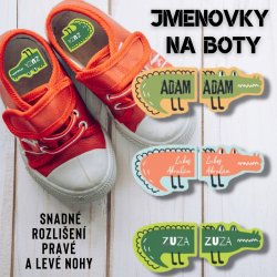 CROCODIL autocolante pentru încălțăminte 67x26 mm (24 buc.)