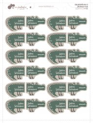 KROKODÝL samolepky na boty 67x26mm (24ks)