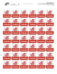 DINOZAURI etichete MINI 22x22 mm (42 buc.)
