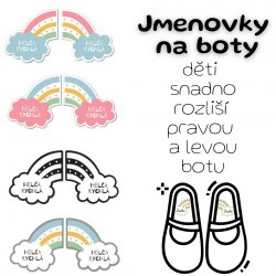 DUHA samolepka na boty 70x35mm (20ks)