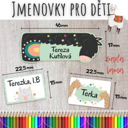 Set LAMA etichete mini (45 buc.)