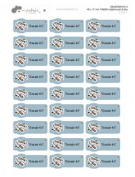 Etichete cu nume TERMOADEZIVE TABĂRĂ 40x17 mm (27 buc.)