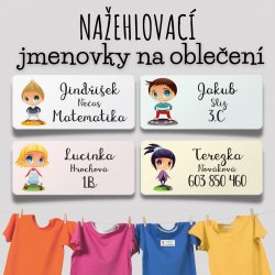 NAŽEHLOVACÍ jmenovky ČLOVÍČCI 45x20 mm (24ks)