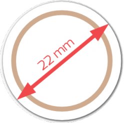 KRUH MINI štítky 22mm (42ks)