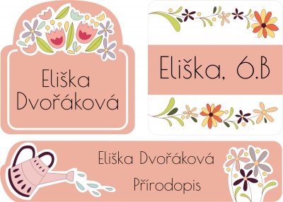 Sada KVĚT mini štítky (45ks)
