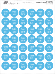 KRUH BARVY MINI štítky 22mm (42ks)