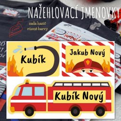 NAŽEHLOVACÍ jmenovky HASIČ (45ks)