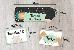 NAŽEHLOVACÍ jmenovky LAMA (45ks)