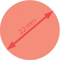 Etichete cu nume TERMOADEZIVE COLORATE 22 mm (42 buc.)