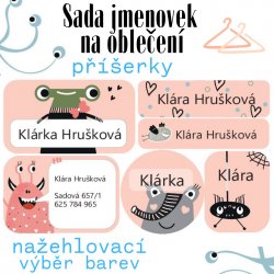 Etichete cu nume TERMOADEZIVE MONȘTRI (48 buc.)