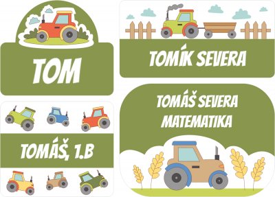 Set TRACTOR etichete mini (60 buc.)