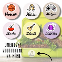 ZÁJMY MINI štítky  22mm (42ks)