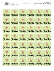 ŠKOLKA ZNAČKY MINI štítky  22x22mm (42ks)