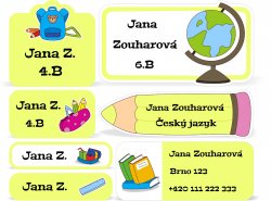 Sada ŠKOLA samolepky (42ks)