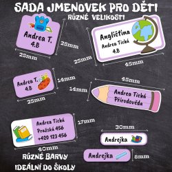 Sada ŠKOLA samolepky (42ks)