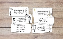 Nažehlovací jmenovky DOBRODRUŽSTVÍ 45x20 mm (24ks)