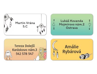 Etichete cu nume termoadezive AVENTURĂ 45x20 mm (24 buc.)