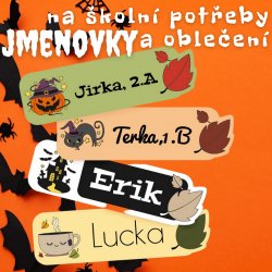 HALLOWEEN jmenovky 40x12mm (39ks)