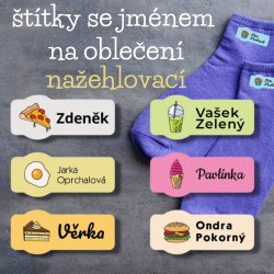 NAŽEHLOVACÍ jmenovky DOBROTY 35x15 mm (44ks)