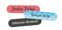 SADA OVÁL jmenovky 45x10mm (45ks)