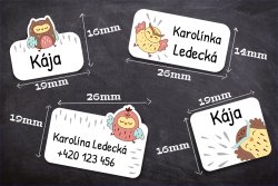 Sada SOVIČKY mini štítky (60ks)