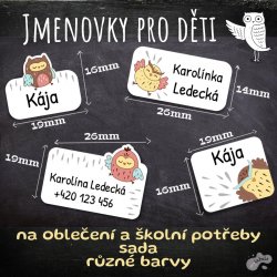 Sada SOVIČKY mini štítky (60ks)