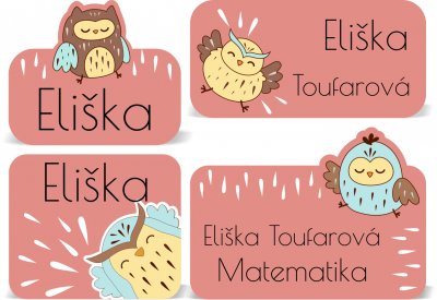 Sada SOVIČKY mini štítky (60ks)