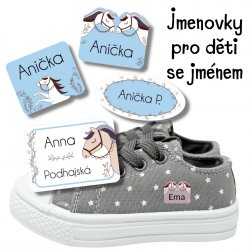Sada KONĚ mini štítky (60ks)