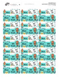 Set ROBOȚI etichete mini (60 buc.)