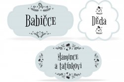SET VINTAGE - etichete pentru casă (15 buc.)