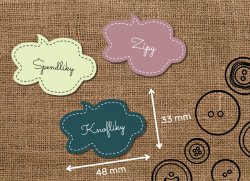 SET BULE - etichete pentru orice 48x33 mm (15 buc.)