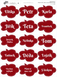 SET BULE - etichete pentru orice 48x33 mm (15 buc.)