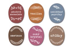 OVAL - SET pentru condimente 35 mm x 45 mm (16 buc.)