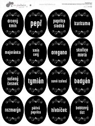 OVAL - SET pentru condimente 35 mm x 45 mm (16 buc.)
