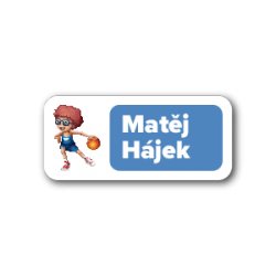 SPORTOVCI jmenovky pro děti 40x18mm (27ks)