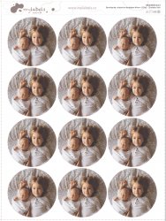 44 mm AUTOCOLANT FOTO CU CHENAR (12 buc.)