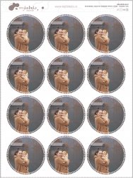 44 mm AUTOCOLANT FOTO CU CHENAR (12 buc.)