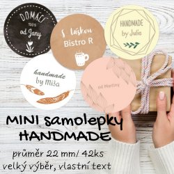 HANDMADE MINI autocolante 22 mm (42 buc.)