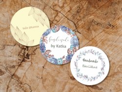 Nažehlovací MINI štítky HANDMADE 22mm (42KS)