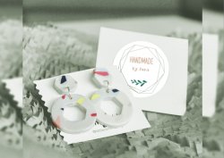 HANDMADE autocolante casă 44 mm (12 buc.)