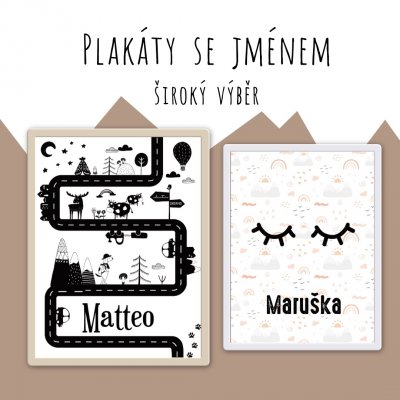 Dětské plakáty se jménem 30x40cm