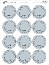 ETICHETE DE SCRIS HANDMADE 44 mm (12 buc.)