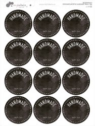 POPISOVATELNÉ ŠTÍTKY HANDMADE  44mm (12ks)