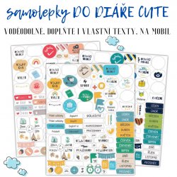 Do diáře CUTE samolepky (84ks)