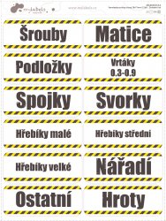 NA DÓZY - SADA samolepek 70x28mm (12ks)