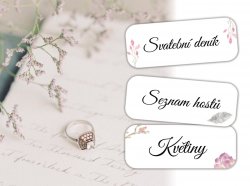 NA DÓZY - SADA samolepek 70x28mm (12ks)