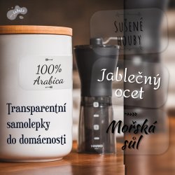 TRANSPARENTNÍ NÁPISY - SADA 70x40 mm (8ks)