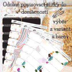 Popisovatelné samolepky OBDÉLNÍK velký  70x28mm (12ks)