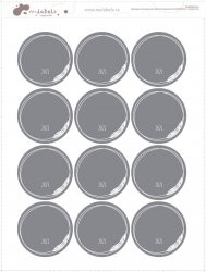 Popisovatelná samolepka GEO 40mm (12Ks)